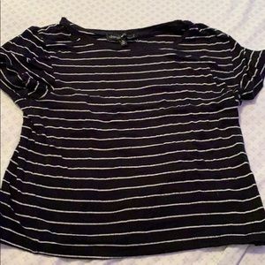 derek heart black with white stripes short sleeve